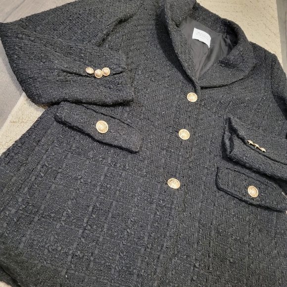 Maison d' Amelie Paris Black Tweed Blazer - Picture 6 of 6